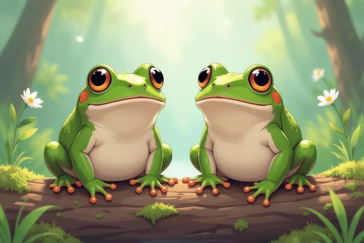 Two Frogs on a Log