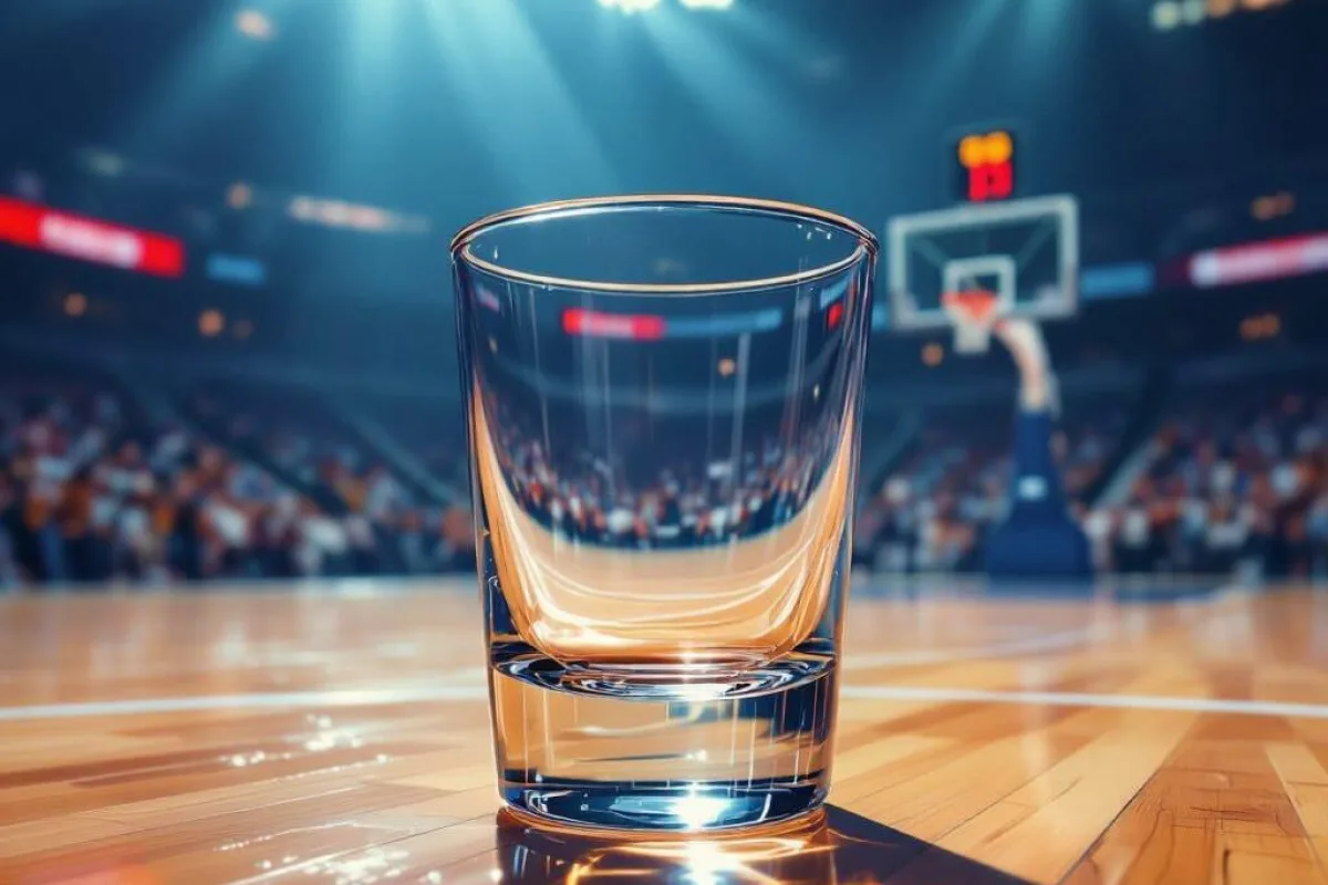 Glass playing basketball