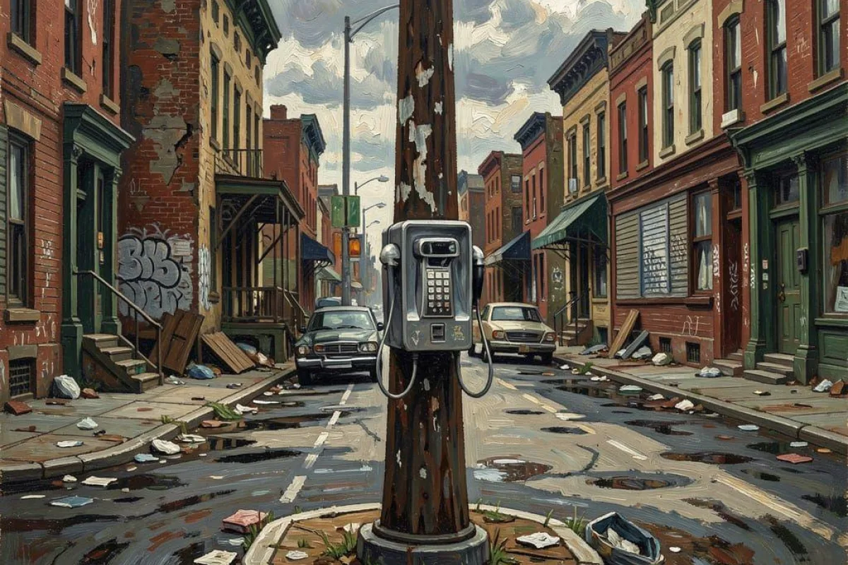 Baltimore pole mounted pay phone