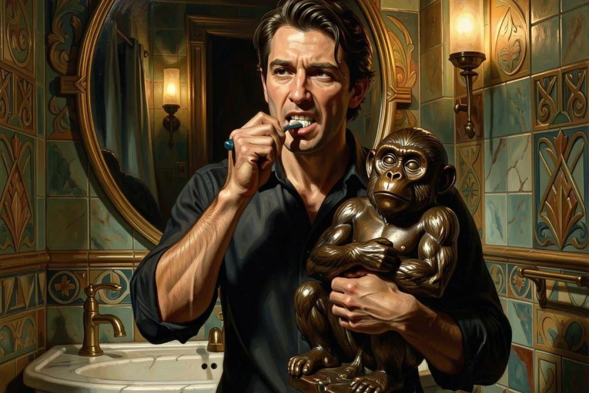 Carryng a 20kg Monkey while you brush your teeth