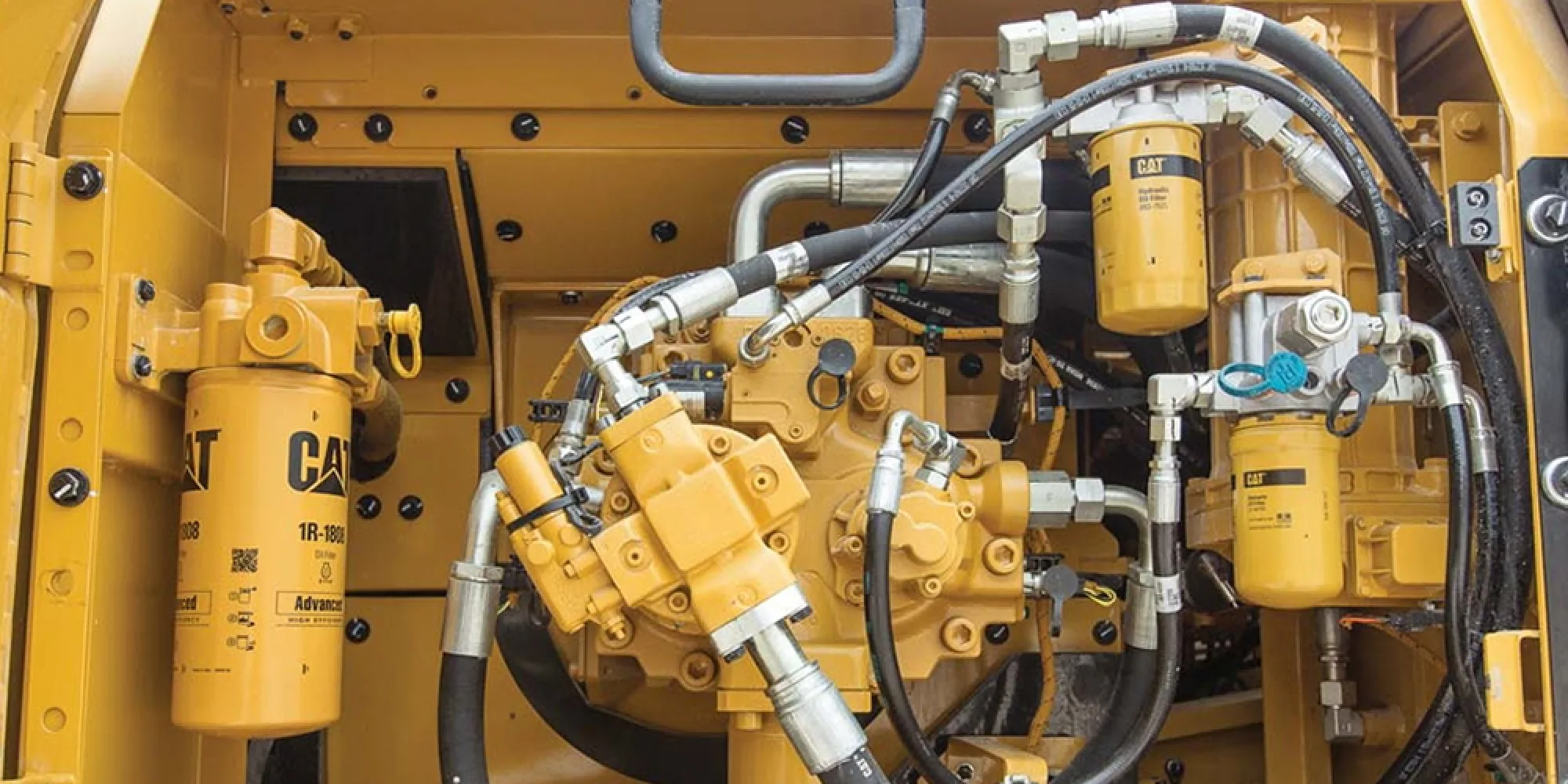 Cat Hoses fitted on machine