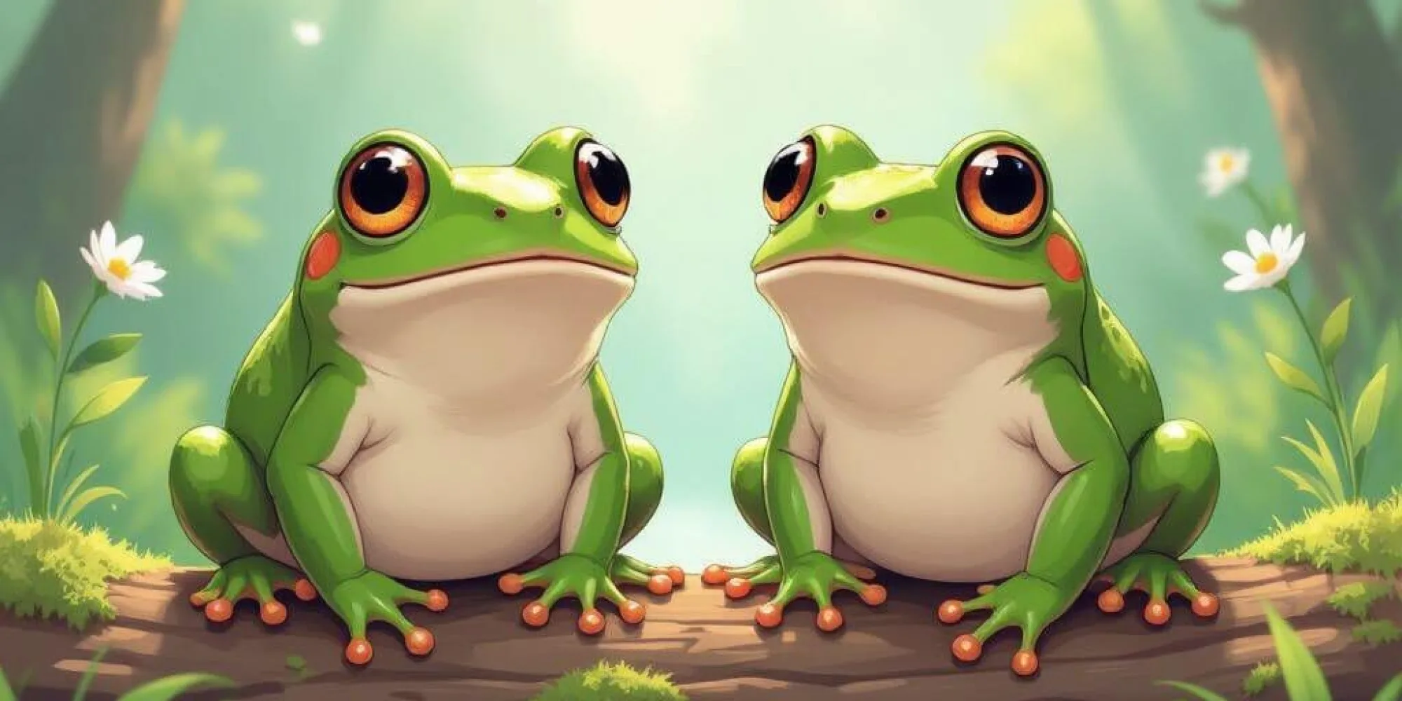 Two Frogs on a Log
