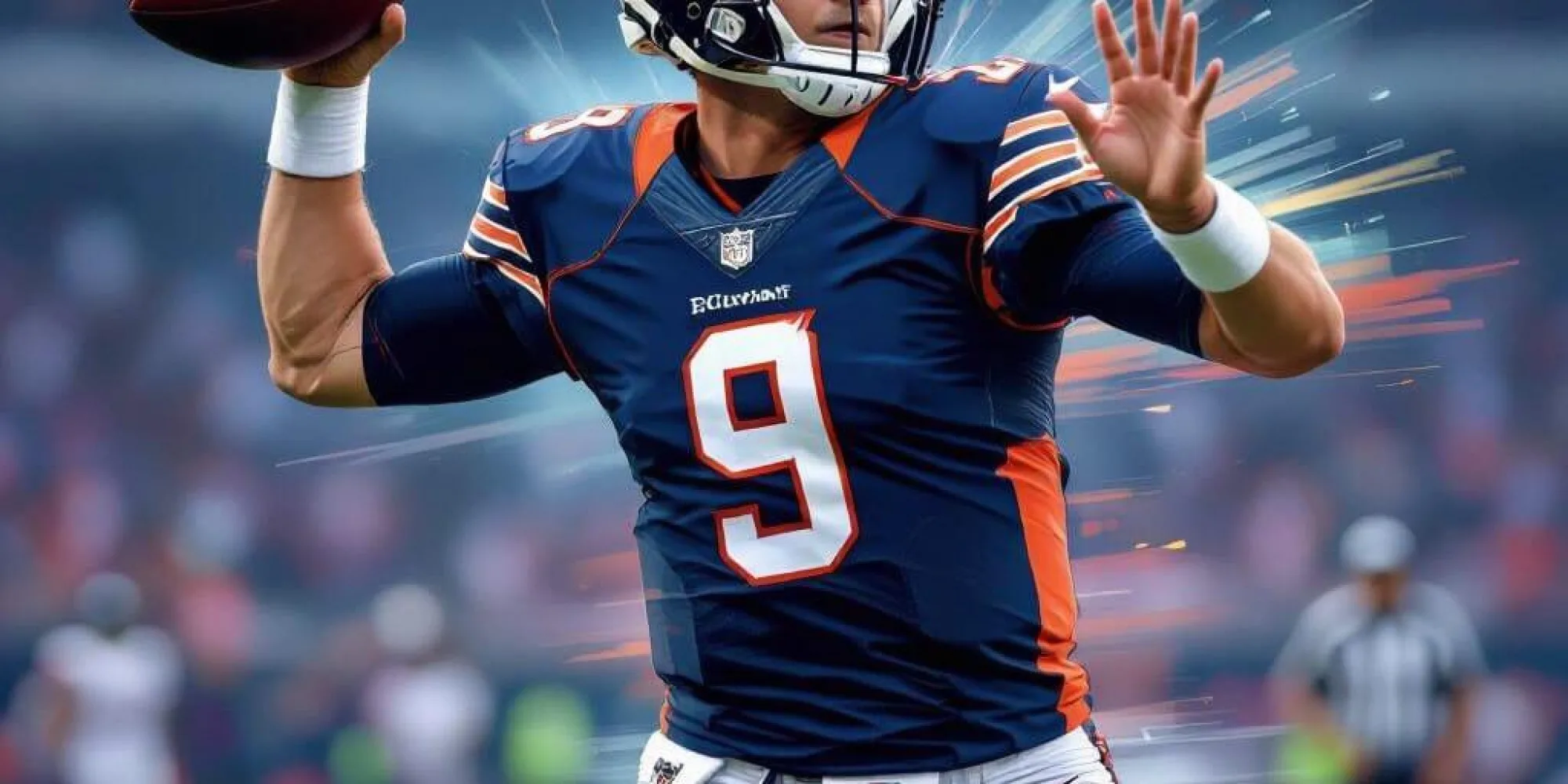 Quarter Back throwing a sane ball