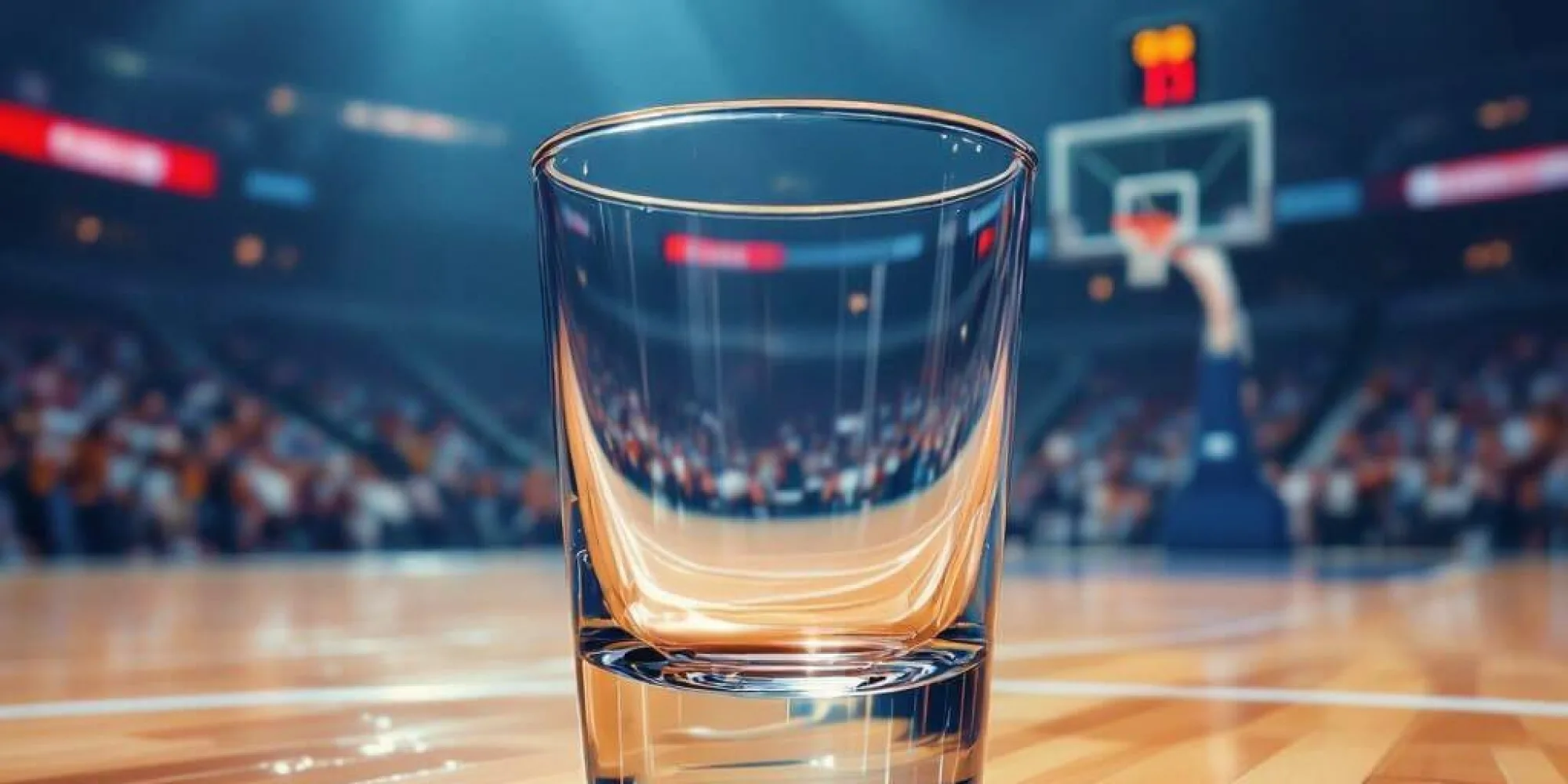 Glass playing basketball