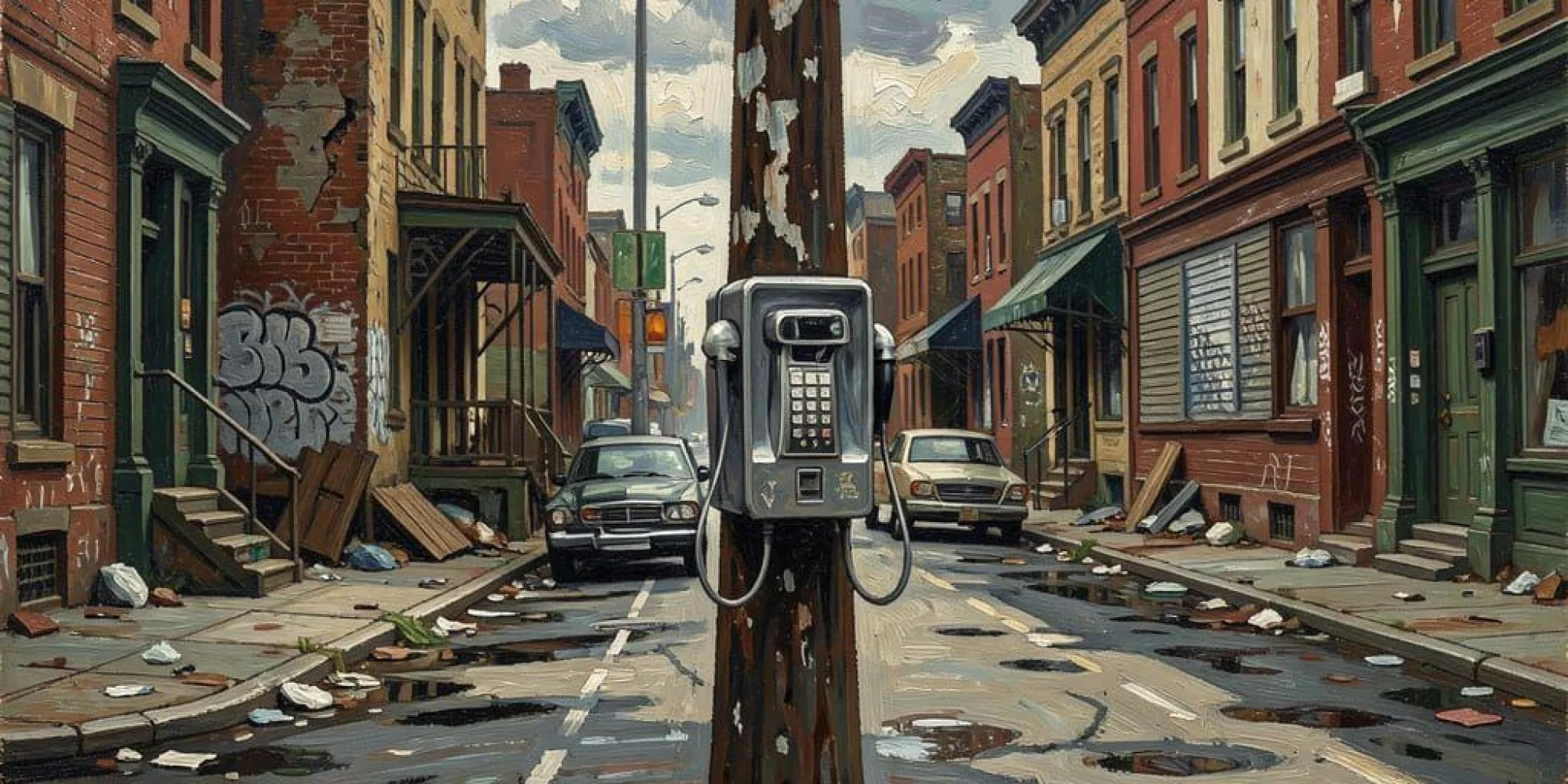 Baltimore pole mounted pay phone