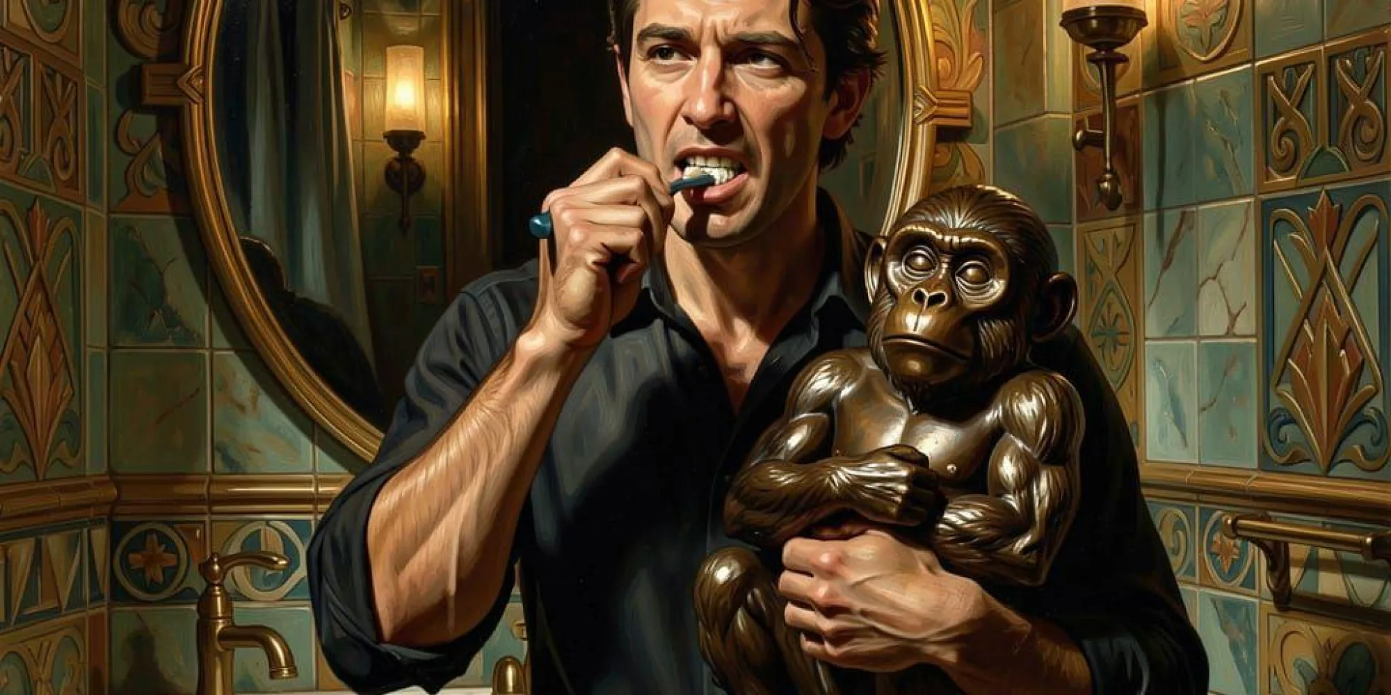 Carryng a 20kg Monkey while you brush your teeth