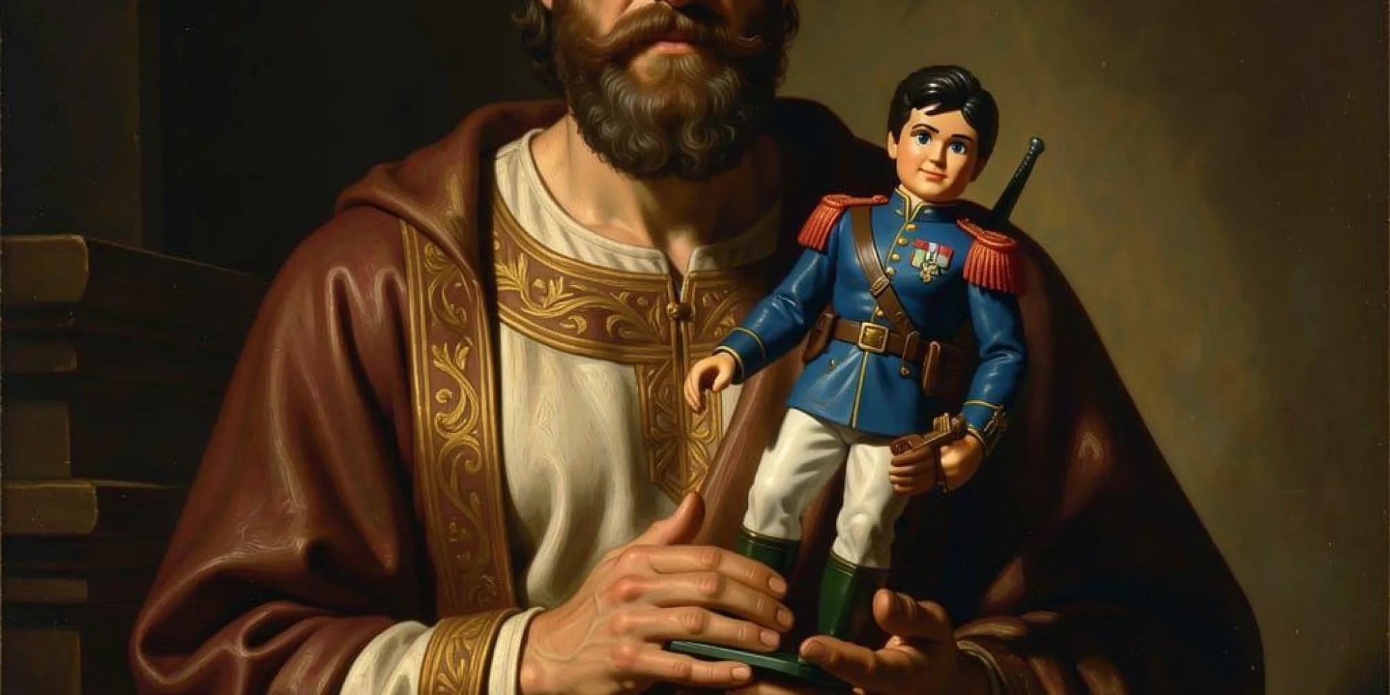 St Matthew with GI Joe Doll