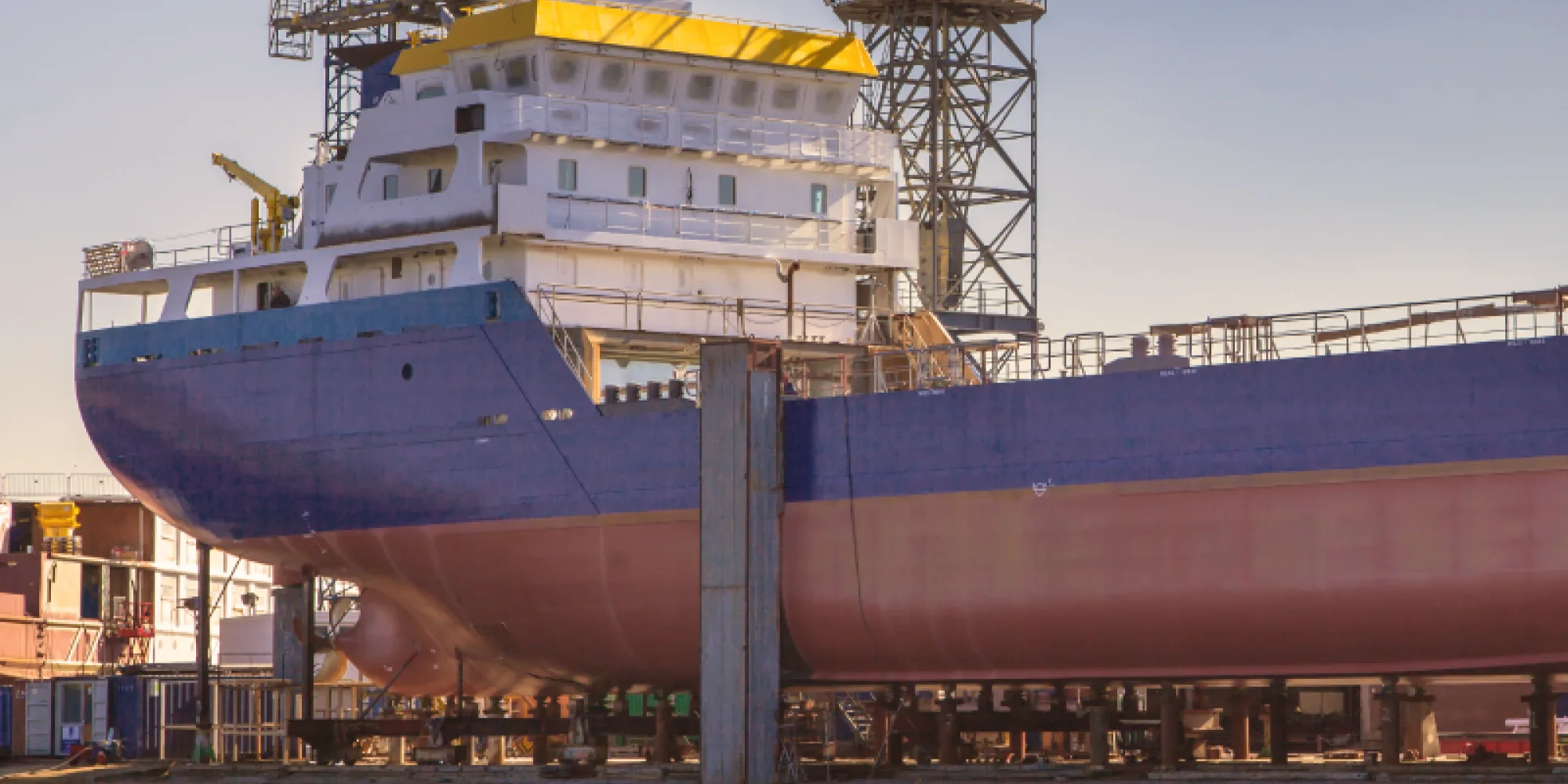 AJL Marine ship in dry dock
